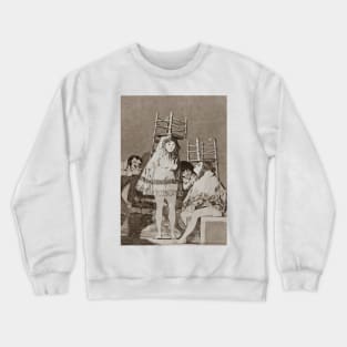 They've Already Got a Seat by Francisco Goya Crewneck Sweatshirt